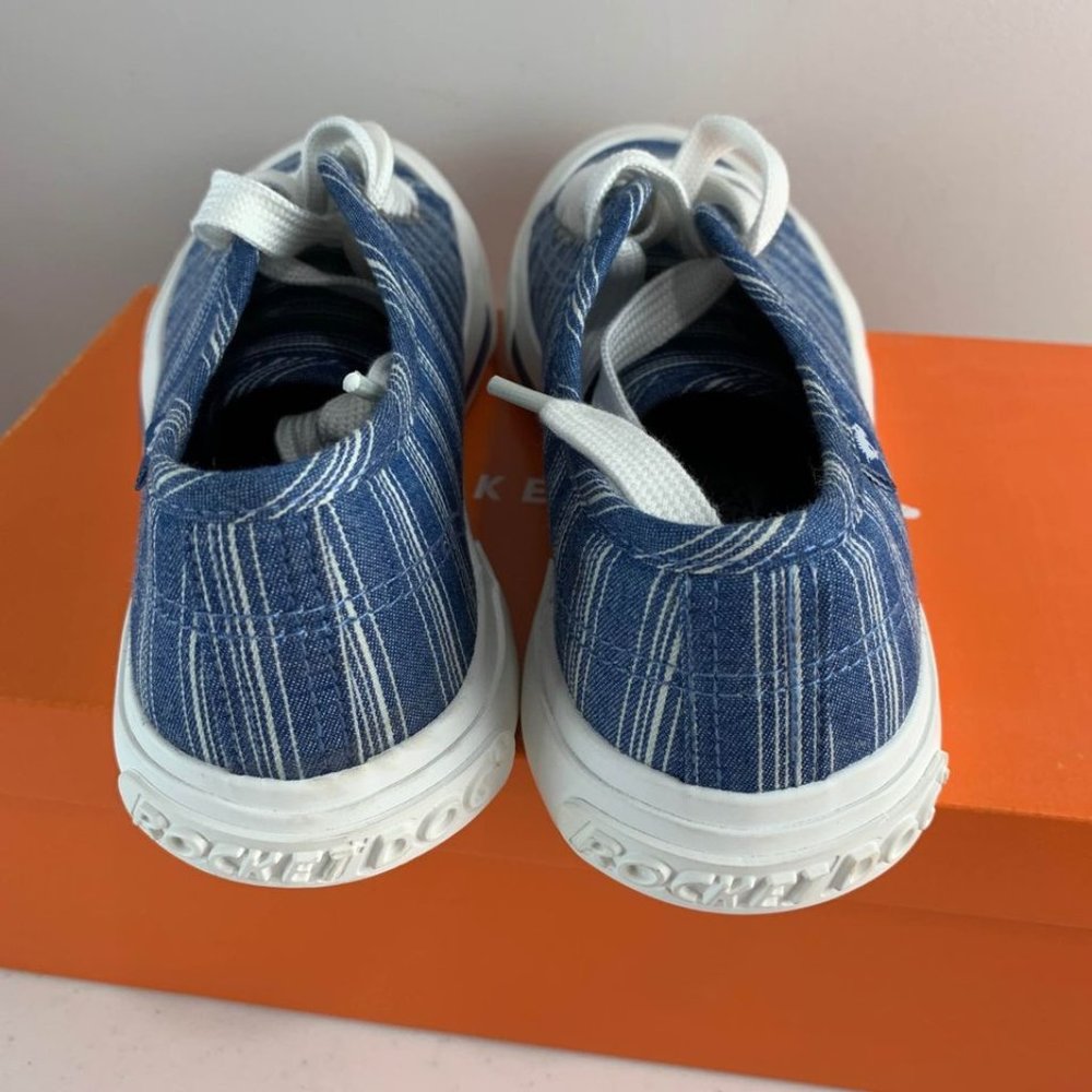 NEW Rocket Dog Women’s Jumpin Blue Striped Shoes - Picture 3 of 8